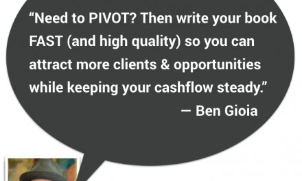 Using your book for the right pivots BEHIND your BIG PIVOT